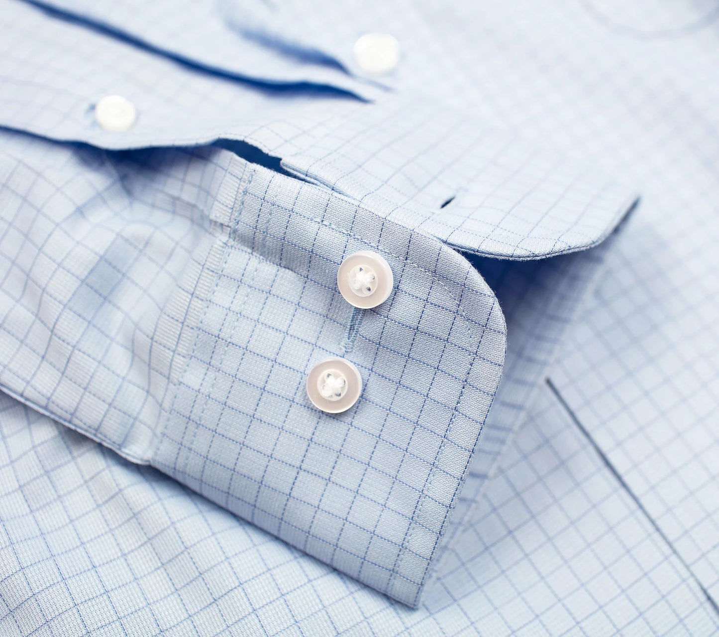 Blue Windowpane - Tailored Dress Shirt