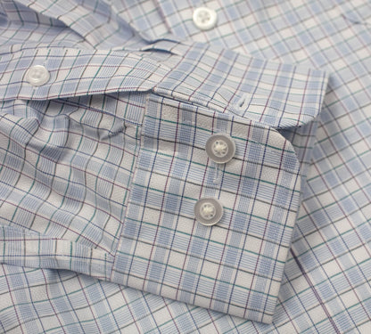 Blue Triple Check - Tailored Dress Shirt